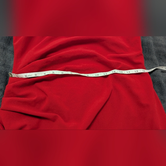 Jacob red onee shoulder dress with oversized bow detail - Size L. - Picture 5 of 7